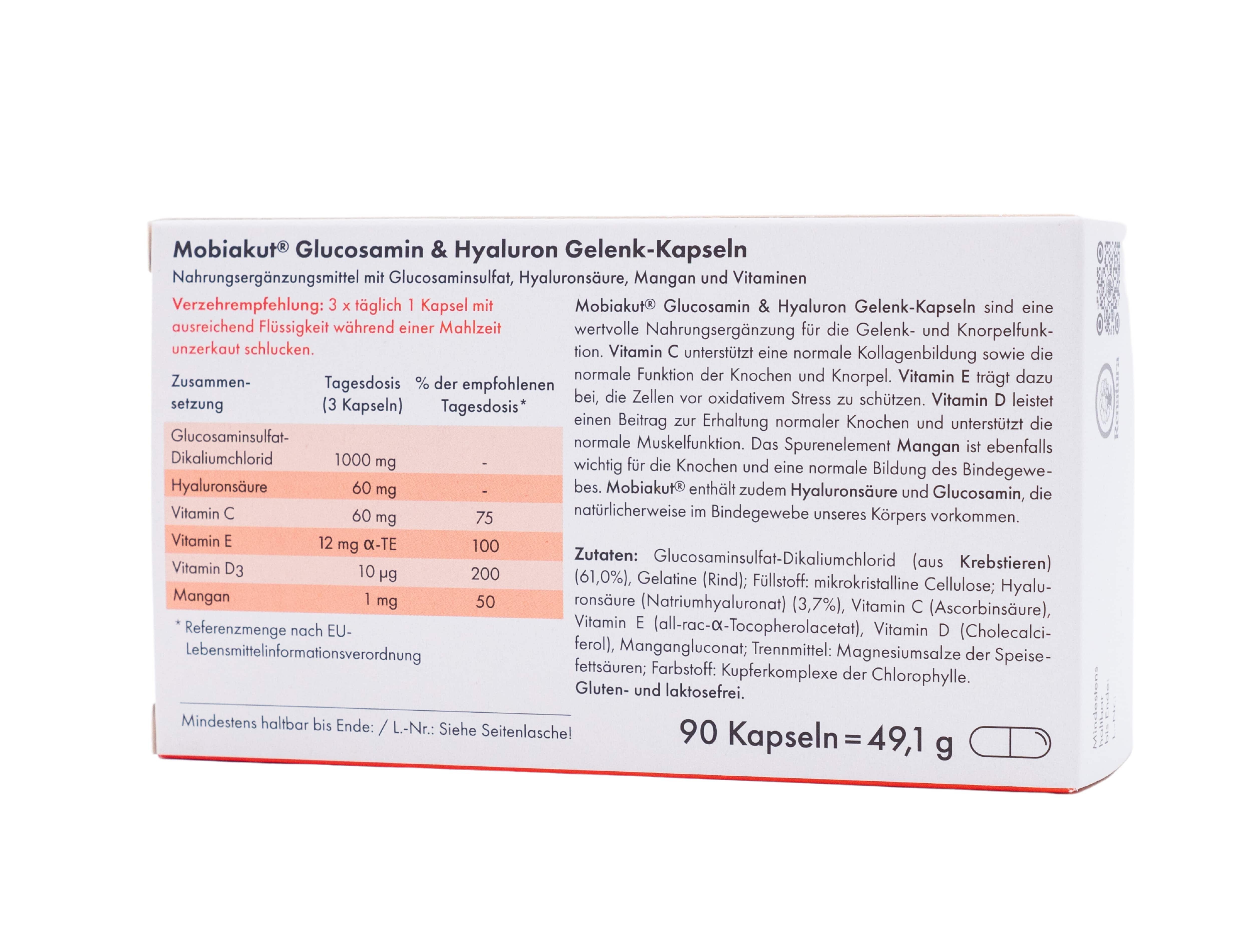 Mobiakut® Glucosamin  & Hyaluron Gelenk - Kapseln