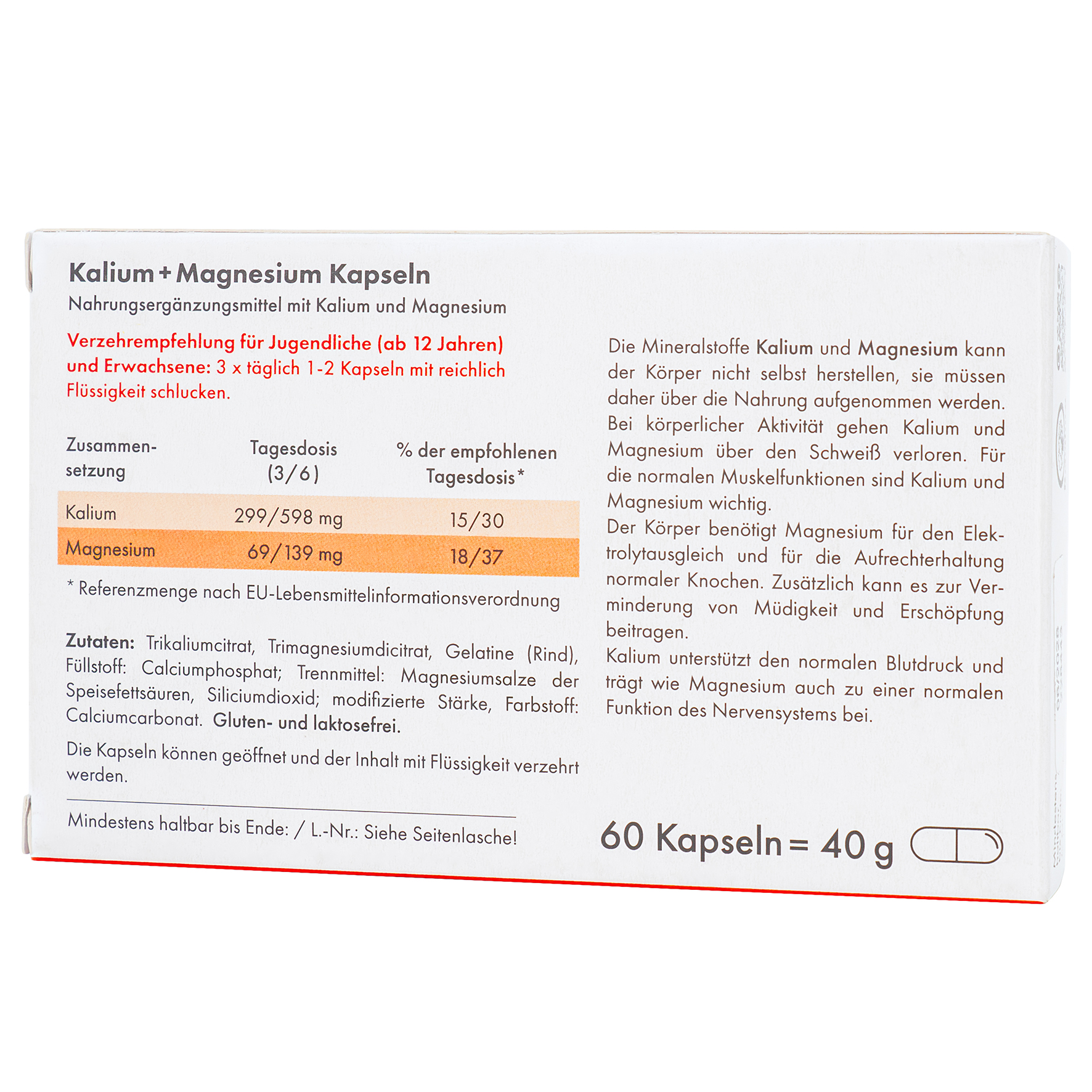 Kalium + Magnesium Kapseln