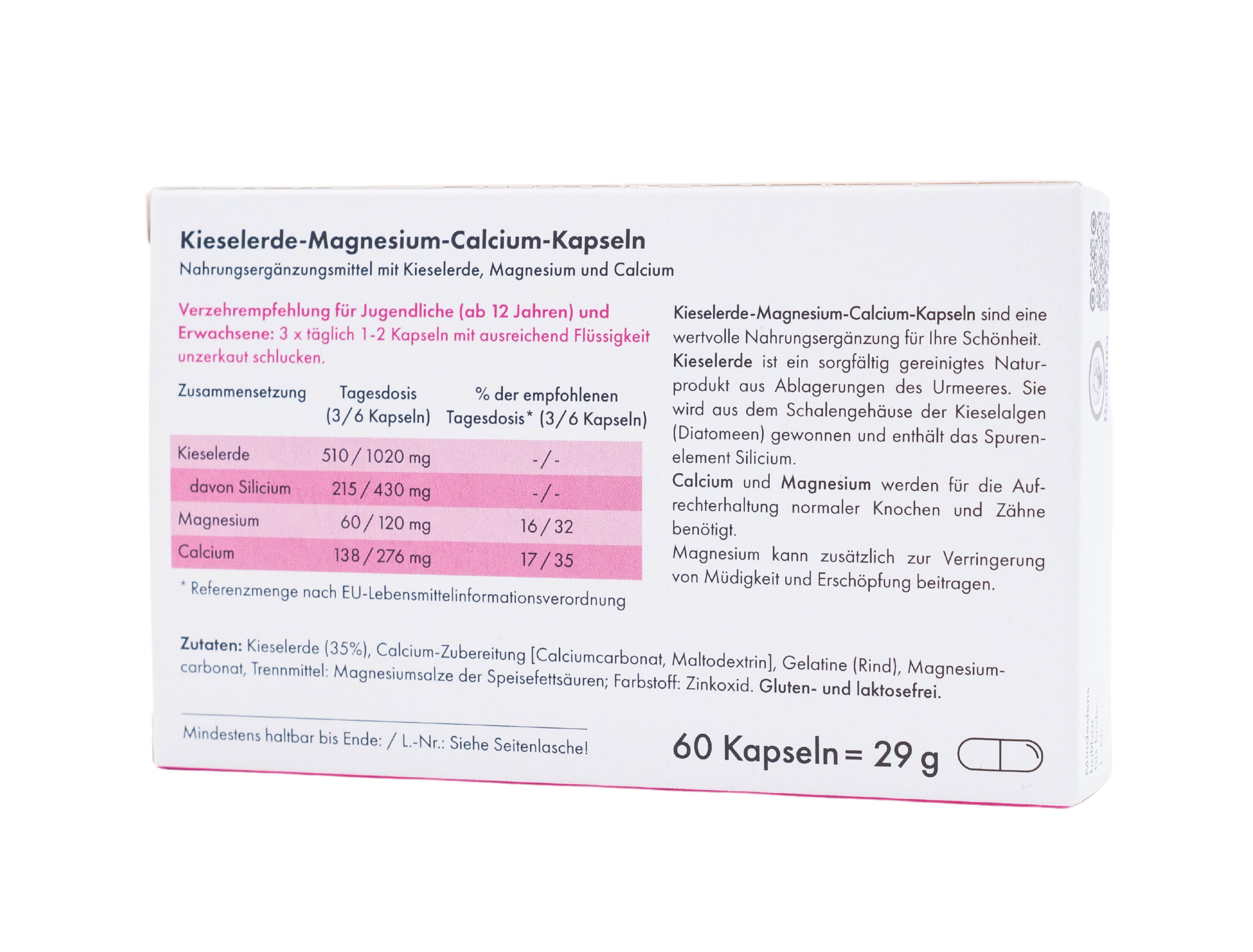 Kieselerde - Magnesium - Calcium - Kapseln